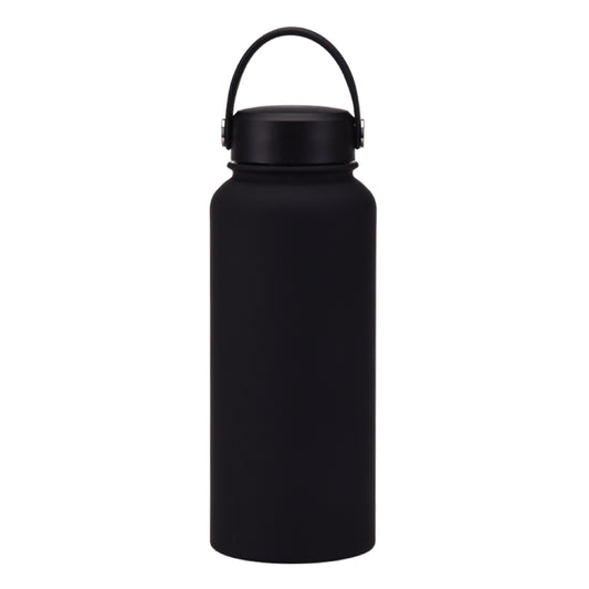 Custom Insulated Water Bottle - Black 1L
