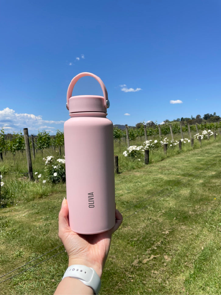 Custom Insulated Water Bottle -  Blush Pink 1L